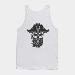 pirate hipster skull Tank Top